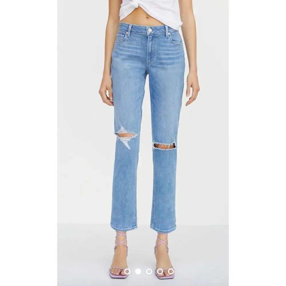 Anthropologie Paige Brigitte Mid-Rise Boyfriend Jeans size 25